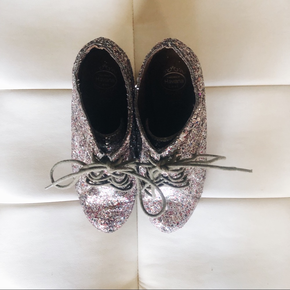 Jeffrey Campbell Glitter Wedge Ankle Bootie - Picture 6 of 7